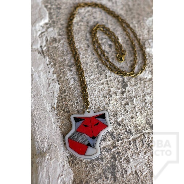 Дизайнерско колие Mihha - Origami Fox