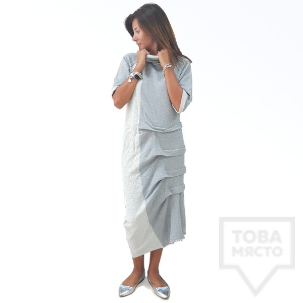 Дизайнерска асиметрична рокля My Magenta - teen