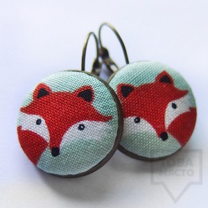 Обеци Nadya's Knit - лиса