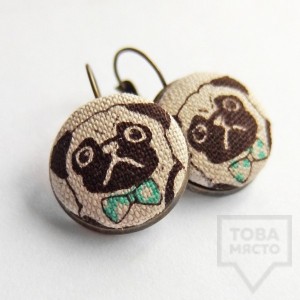 Обеци Nadya's Knit - мистър френч мопс