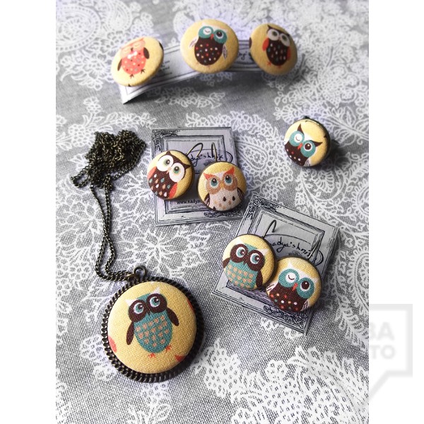 Обеци Nadya's Knit - пролетни сови