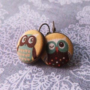 Обеци Nadya's Knit - пролетни сови