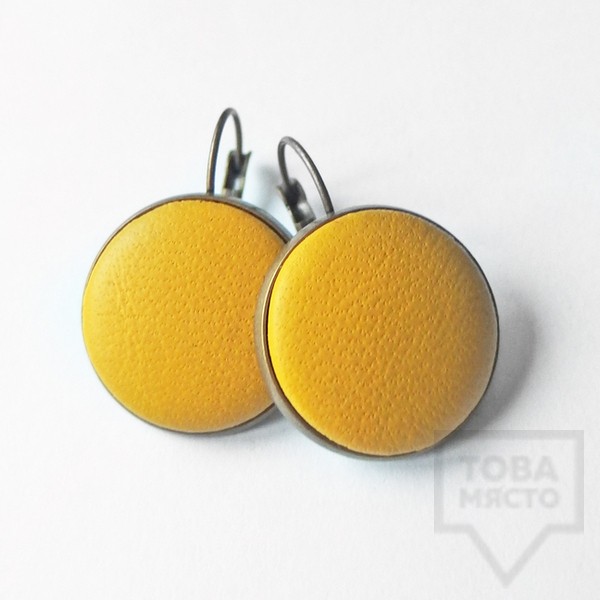 Обеци Nadya's Knit - слънчева кожа