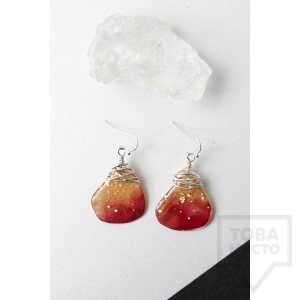 Дизайнерски обеци Nimeria Shop - Everlasting Bouquet  fire petals