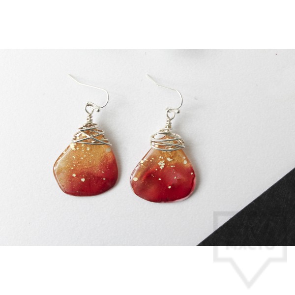 Дизайнерски обеци Nimeria Shop - Everlasting Bouquet  fire petals