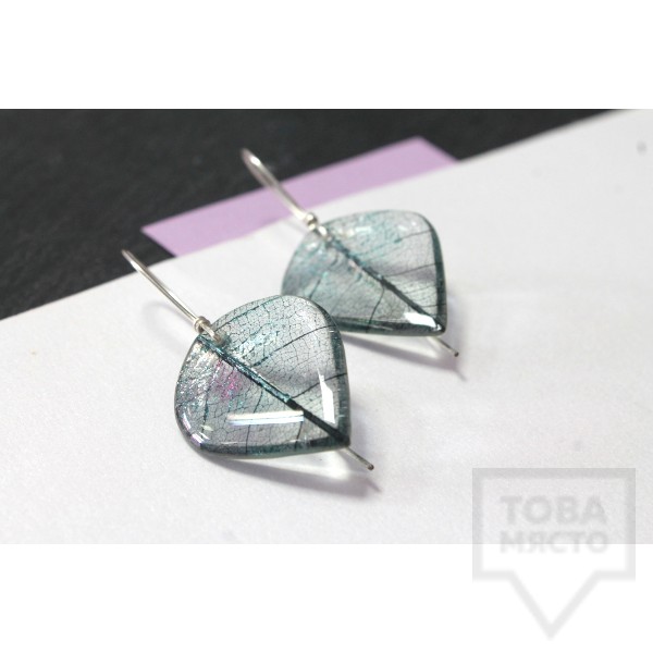 Дизайнерски обеци Nimeria Shop - Everlasting Bouquet - Frozen Forest