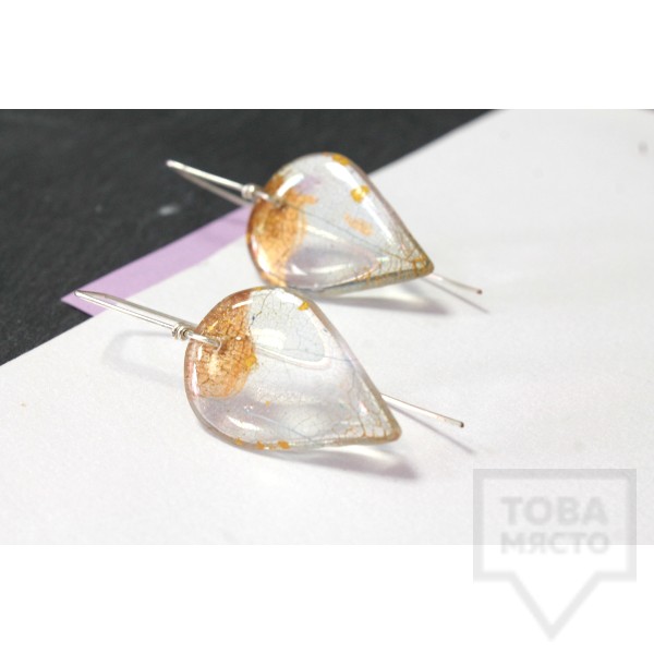 Дизайнерски обеци Nimeria Shop - Everlasting Bouquet - Golden crown