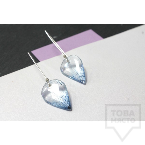 Дизайнерски обеци Nimeria Shop - Everlasting Bouquet - Ice Blue