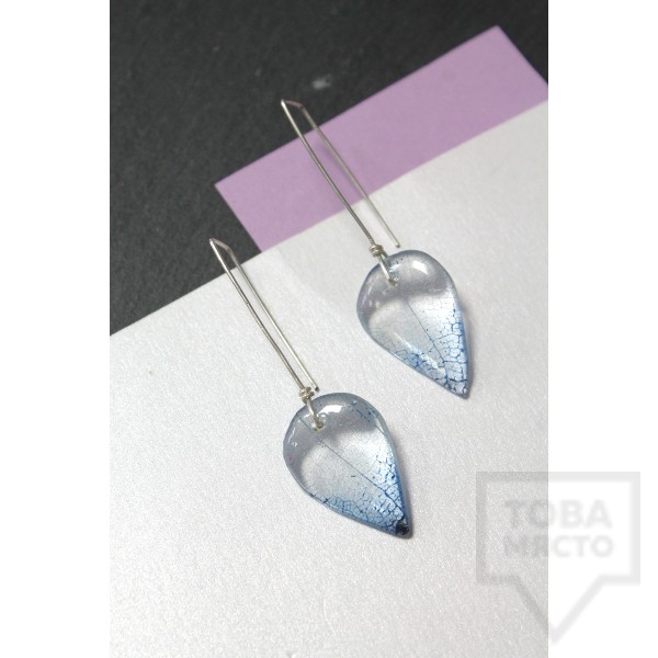 Дизайнерски обеци Nimeria Shop - Everlasting Bouquet - Ice Blue