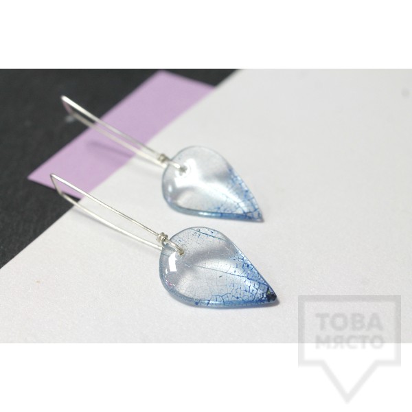 Дизайнерски обеци Nimeria Shop - Everlasting Bouquet - Ice Blue