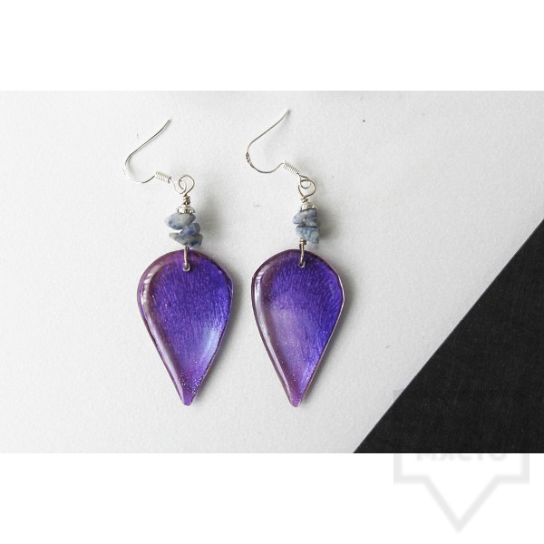 Дизайнерски обеци Nimeria Shop - Everlasting Bouquet purple love