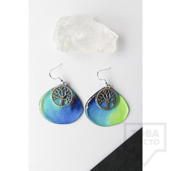 Дизайнерски обеци Nimeria Shop - Everlasting Bouquet tree of life