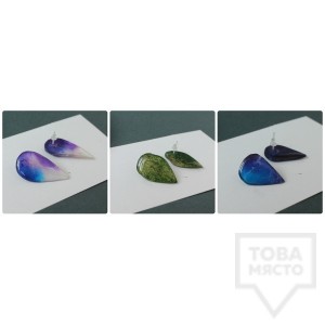 Дизайнерски обеци Nimeria Shop - Forest Raindrops