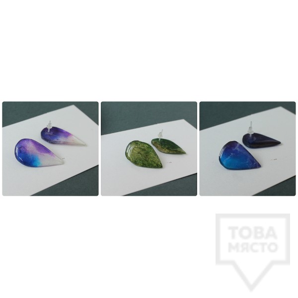 Дизайнерски обеци Nimeria Shop - Forest Raindrops