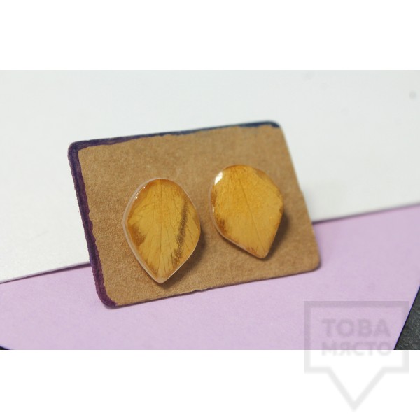 Дизайнерски обеци Nimeria Shop - Forest Raindrops - Yellow Rose