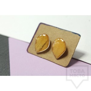 Дизайнерски обеци Nimeria Shop - Forest Raindrops - Yellow Rose