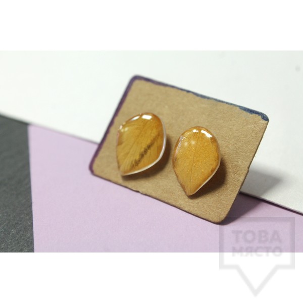 Дизайнерски обеци Nimeria Shop - Forest Raindrops - Yellow Rose