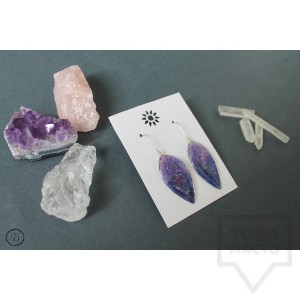 Дизайнерски обеци Nimeria Shop - Seethrough Petals