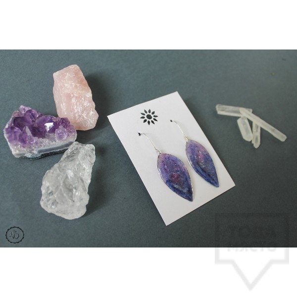 Дизайнерски обеци Nimeria Shop - Seethrough Petals