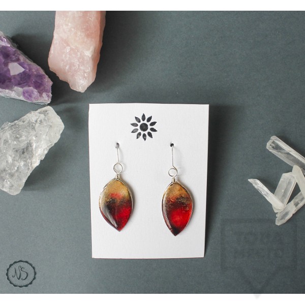 Дизайнерски обеци Nimeria Shop - Seethrough Petals