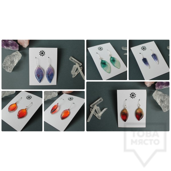 Дизайнерски обеци Nimeria Shop - Seethrough Petals