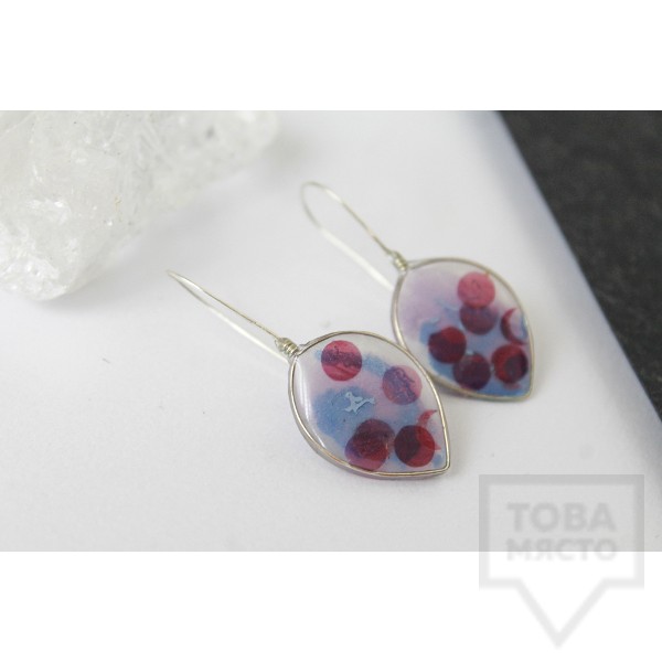 Дизайнерски обеци Nimeria Shop - Seethrough Petals Funky pieces