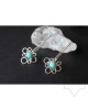 Дизайнерски обеци Nimeria Shop - Silver Knots turquoise bubbles