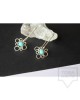 Дизайнерски обеци Nimeria Shop - Silver Knots turquoise bubbles