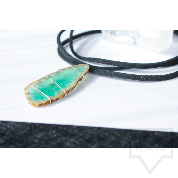 Дизайнерско колие Nimeria Shop - Forest agate