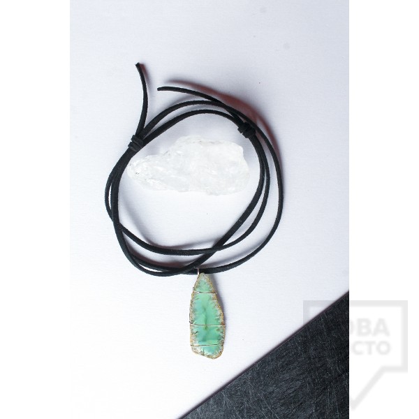 Дизайнерско колие Nimeria Shop - Forest agate