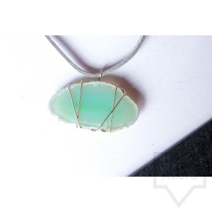 Дизайнерско колие Nimeria Shop - Light agate
