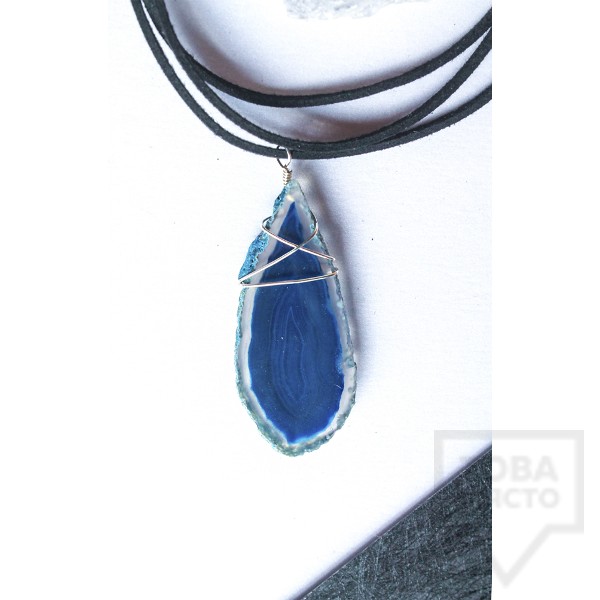 Дизайнерско колие Nimeria Shop - Midnight agate