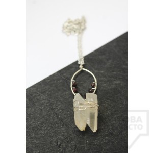 Дизайнерско колие Nimeria Shop - Quartz and garnet