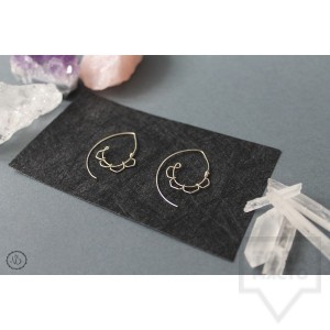 Сребърни обеци Nimeria Shop - Silver Knots Four Petals