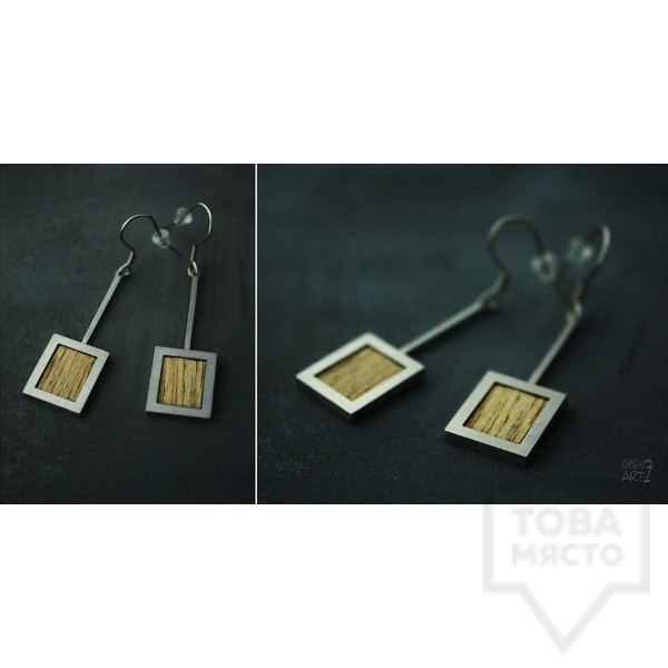 Геометрични обеци  OpenArt7 - Стомана INOX