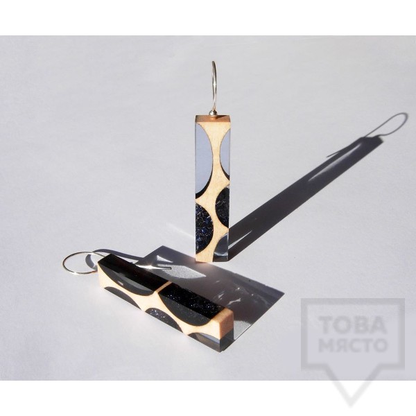 Дизайнерски обеци Panayotov Handmade - blue avventura