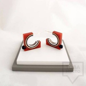 Дамски обеци на винт Panayotov - biscuit fire