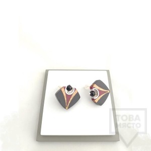 Дамски обеци на винт Panayotov - dragon eye ash