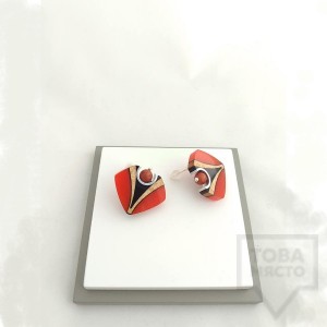 Дамски обеци на винт Panayotov - dragon eye fire