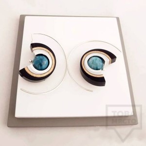 Дамски обеци на винт Panayotov - magic eye dark