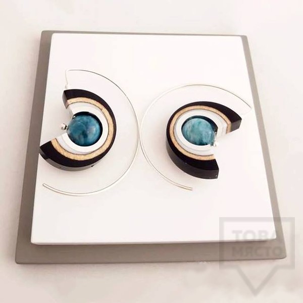 Women's earrings Panayotov - magic eye dark