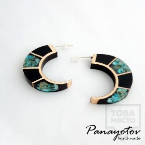 Дизайнерски обеци Panayotov Handmade - Blue Moon
