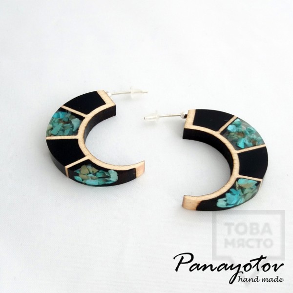 Дизайнерски обеци Panayotov Handmade - Blue Moon