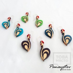 Дизайнерски обеци Panayotov Handmade - Rooster