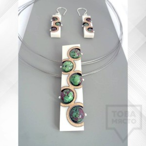 Комплект бижута колие и обеци Panayotov - stone jungle