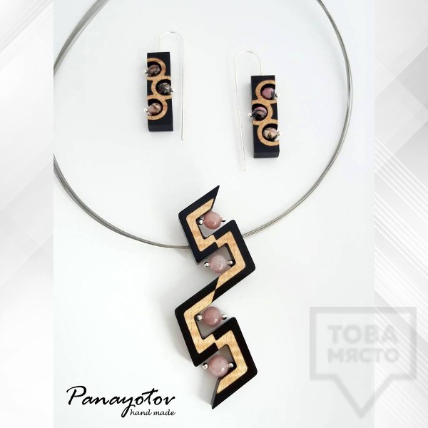 Комплект бижута колие обеци Panayotov - flash