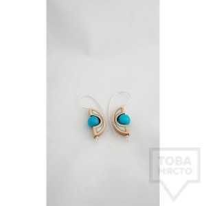 Ръчно изработени обеци Panayotov Handmade - Blue-Stones