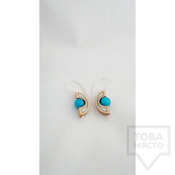 Ръчно изработени обеци Panayotov Handmade - Blue-Stones