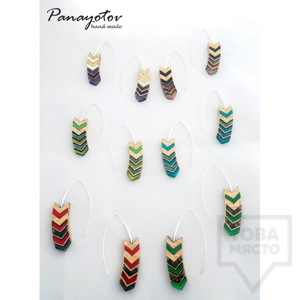 Ръчно изработени обеци Panayotov Handmade - Purple Dig