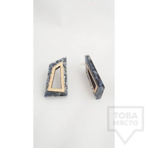 Ръчно изработени обеци Panayotov Handmade - Stone Squares